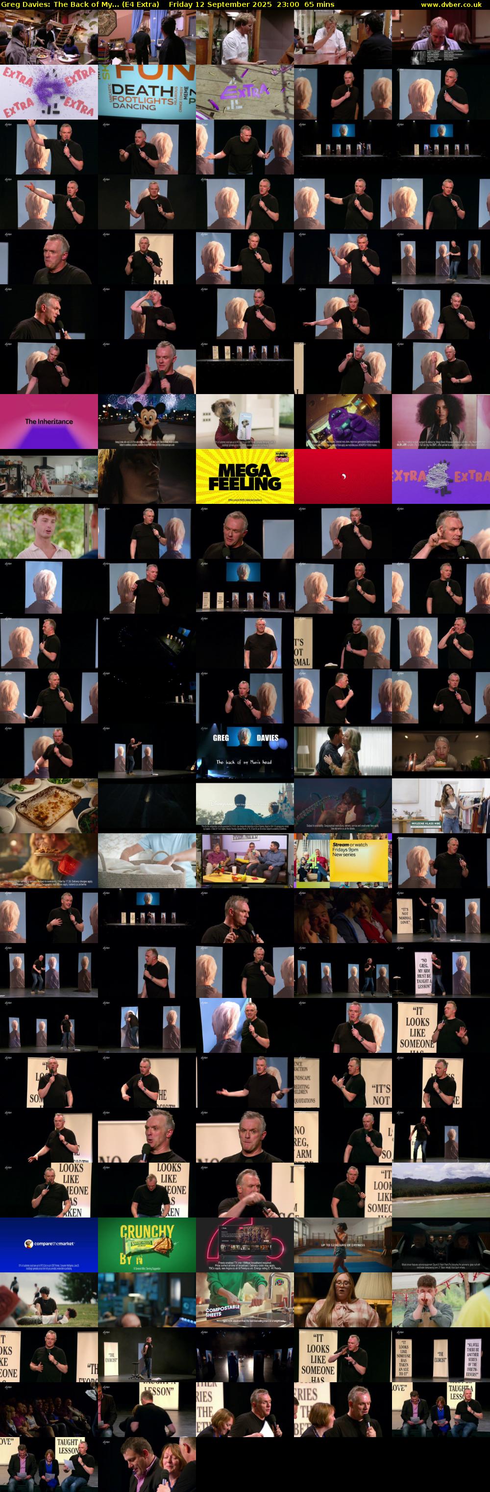 Greg Davies: The Back of My... (E4 Extra) Friday 12 September 2025 23:00 - 00:05