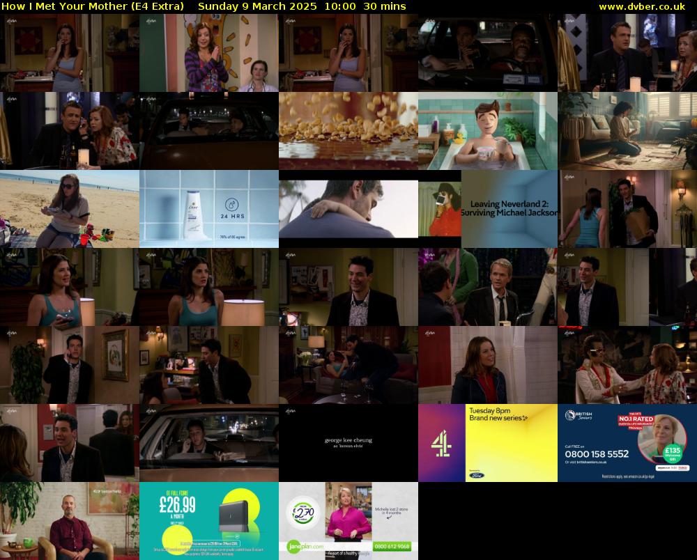 How I Met Your Mother (E4 Extra) Sunday 9 March 2025 10:00 - 10:30