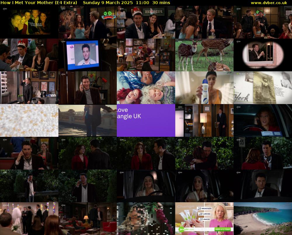 How I Met Your Mother (E4 Extra) Sunday 9 March 2025 11:00 - 11:30