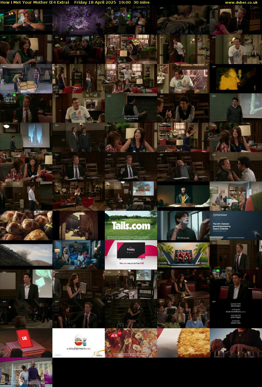 How I Met Your Mother (E4 Extra) Friday 18 April 2025 19:00 - 19:30