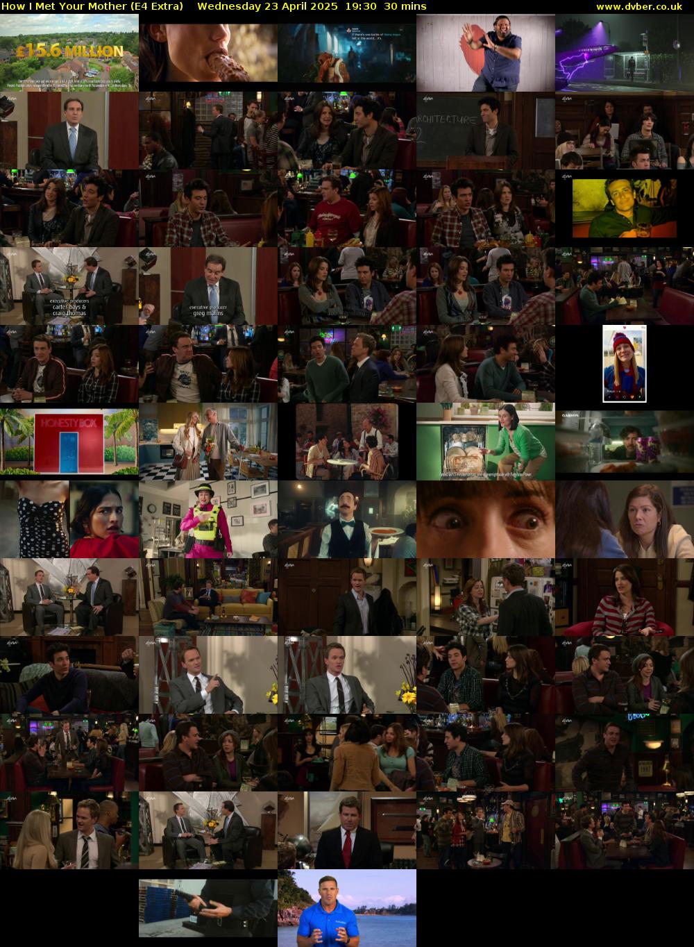 How I Met Your Mother (E4 Extra) Wednesday 23 April 2025 19:30 - 20:00