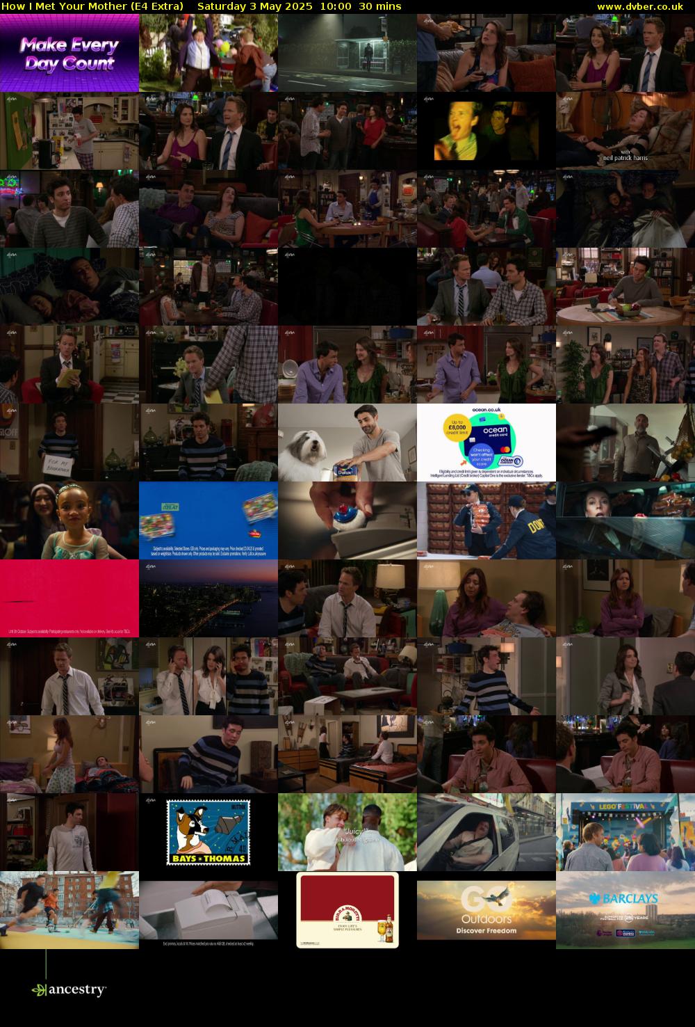 How I Met Your Mother (E4 Extra) Saturday 3 May 2025 10:00 - 10:30
