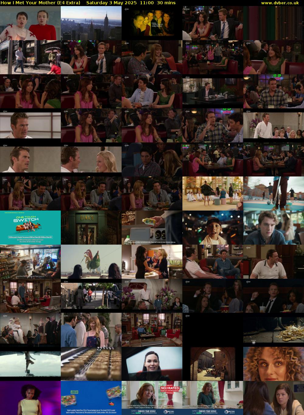 How I Met Your Mother (E4 Extra) Saturday 3 May 2025 11:00 - 11:30