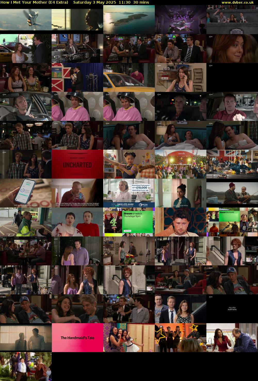 How I Met Your Mother (E4 Extra) Saturday 3 May 2025 11:30 - 12:00