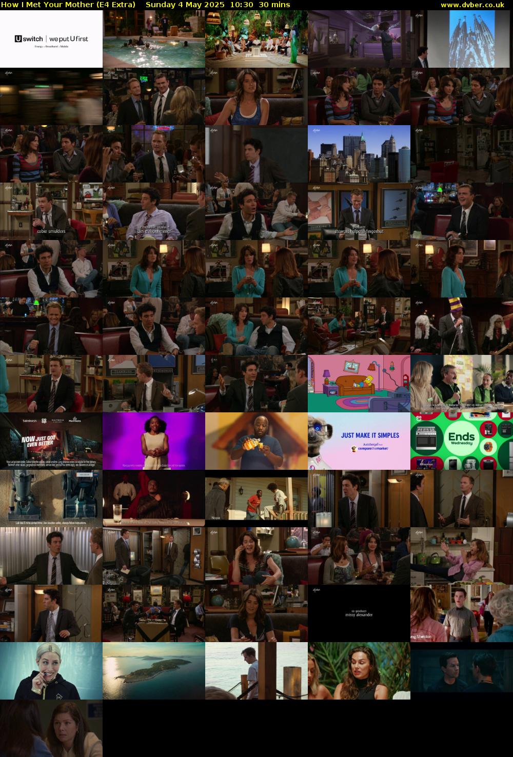 How I Met Your Mother (E4 Extra) Sunday 4 May 2025 10:30 - 11:00