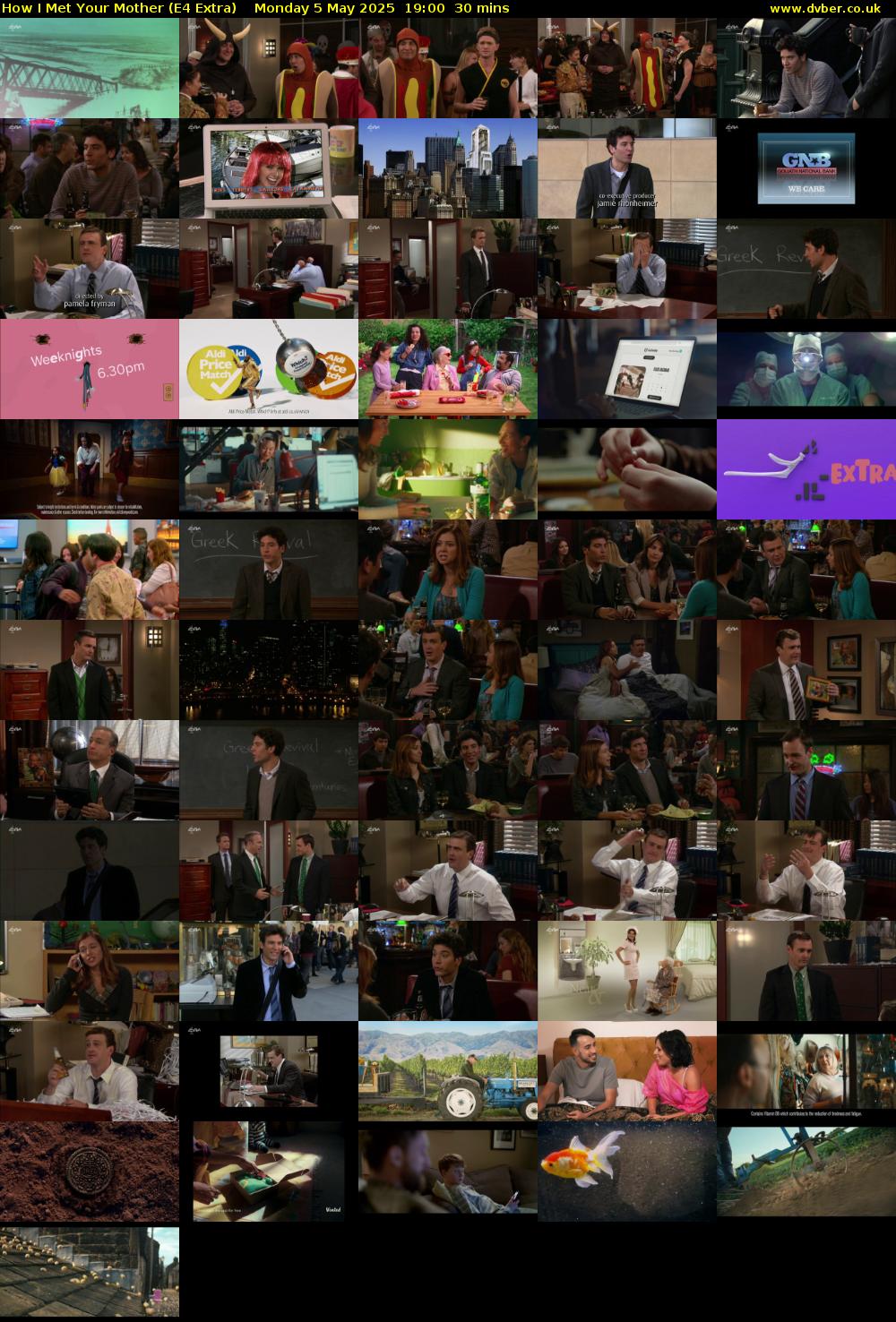 How I Met Your Mother (E4 Extra) Monday 5 May 2025 19:00 - 19:30
