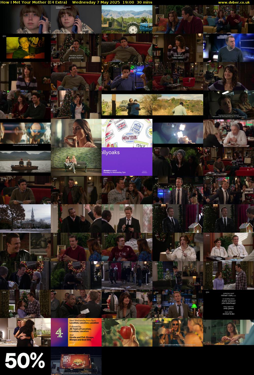 How I Met Your Mother (E4 Extra) Wednesday 7 May 2025 19:00 - 19:30