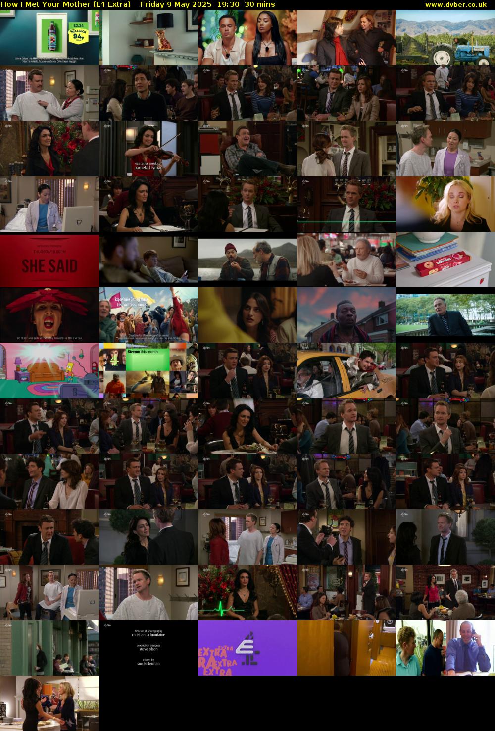 How I Met Your Mother (E4 Extra) Friday 9 May 2025 19:30 - 20:00