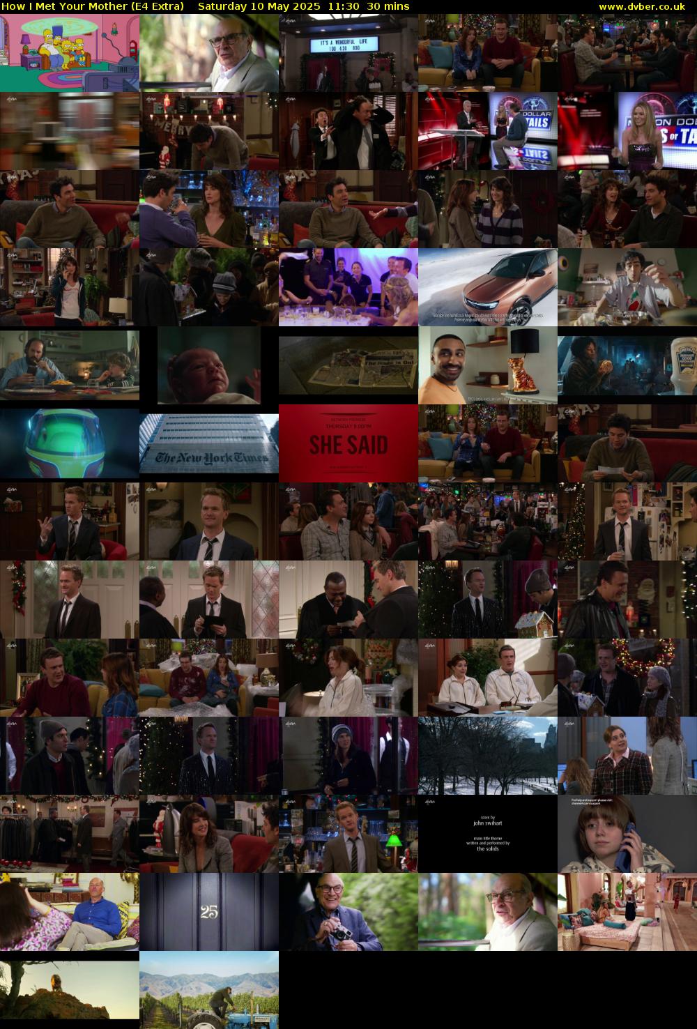 How I Met Your Mother (E4 Extra) Saturday 10 May 2025 11:30 - 12:00