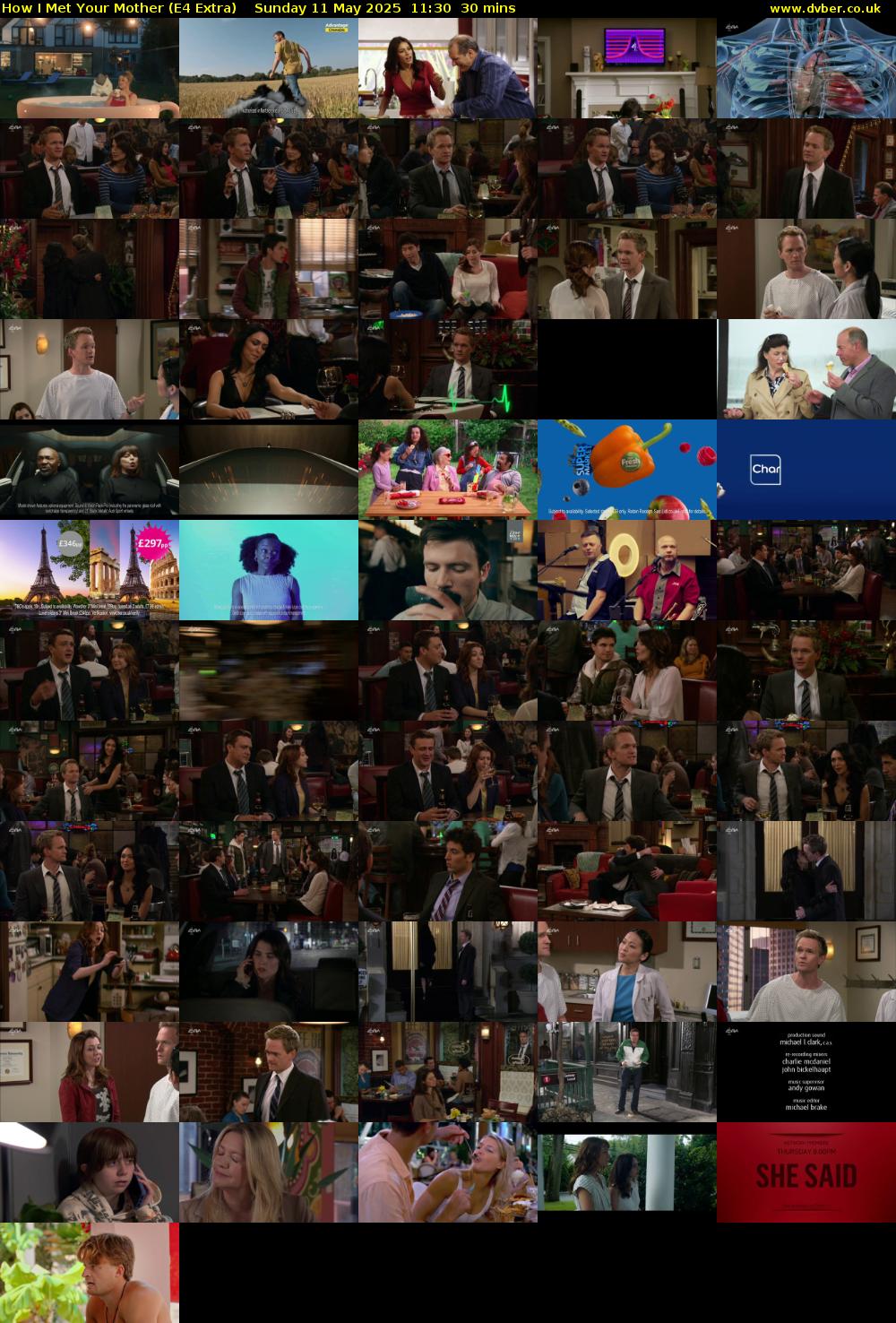 How I Met Your Mother (E4 Extra) Sunday 11 May 2025 11:30 - 12:00
