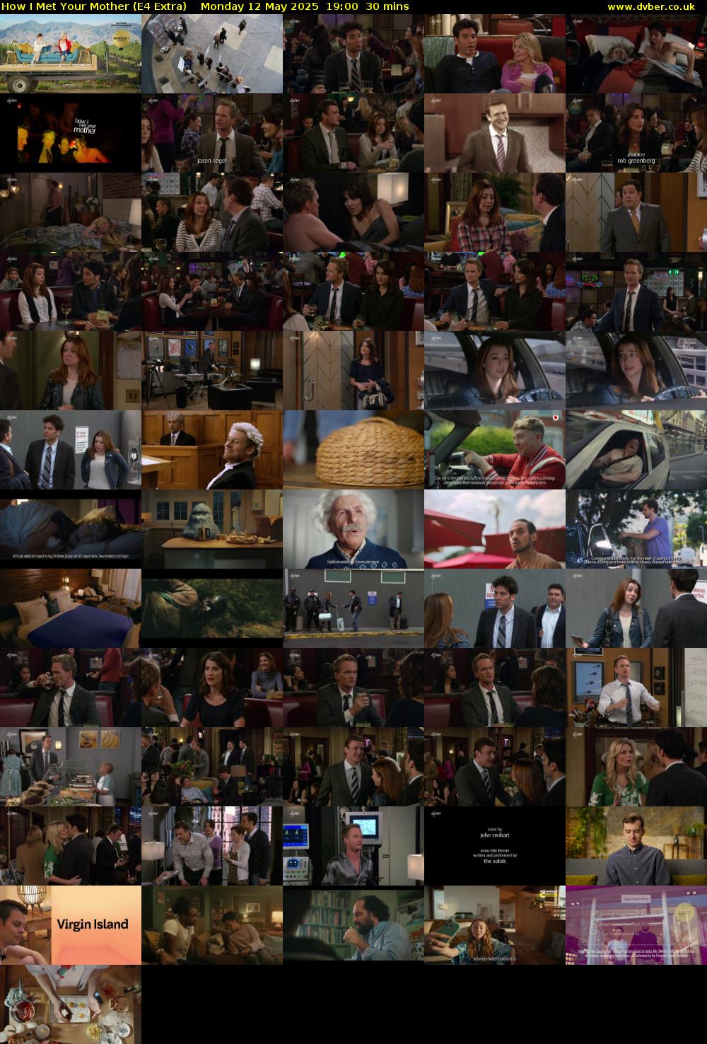 How I Met Your Mother (E4 Extra) Monday 12 May 2025 19:00 - 19:30