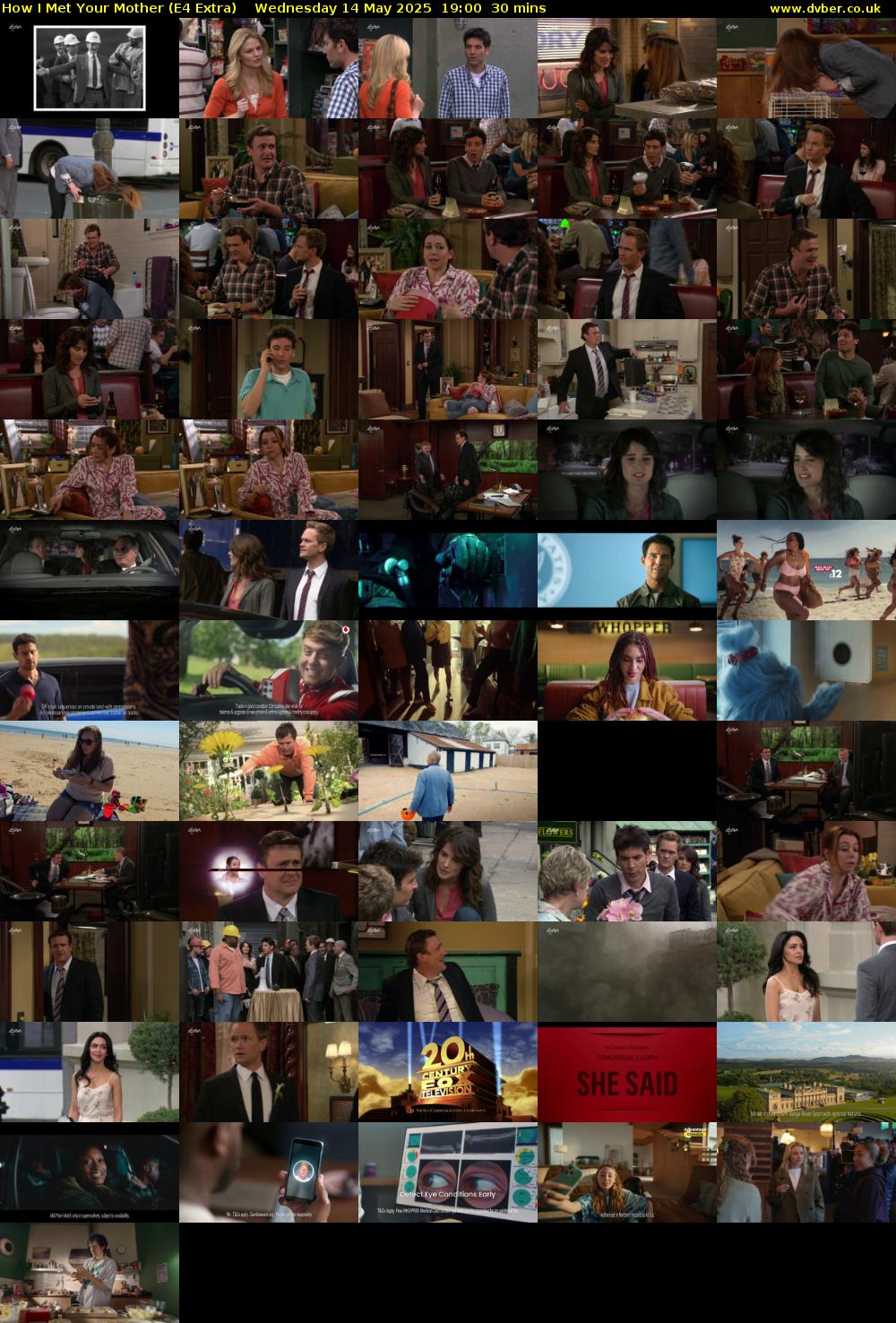 How I Met Your Mother (E4 Extra) Wednesday 14 May 2025 19:00 - 19:30