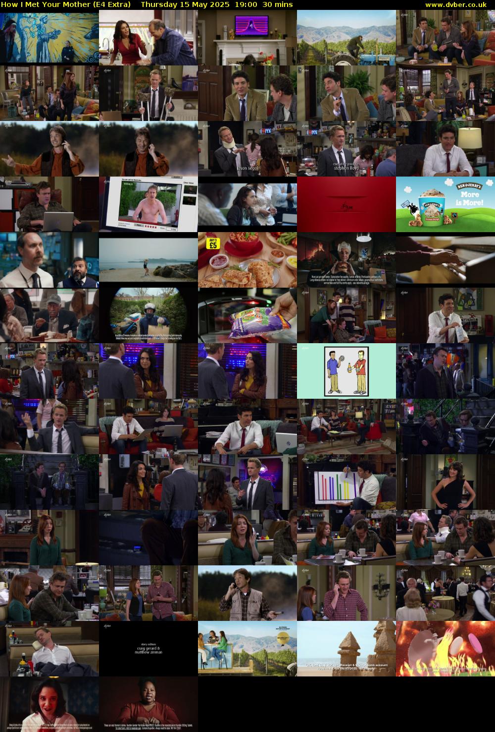 How I Met Your Mother (E4 Extra) Thursday 15 May 2025 19:00 - 19:30
