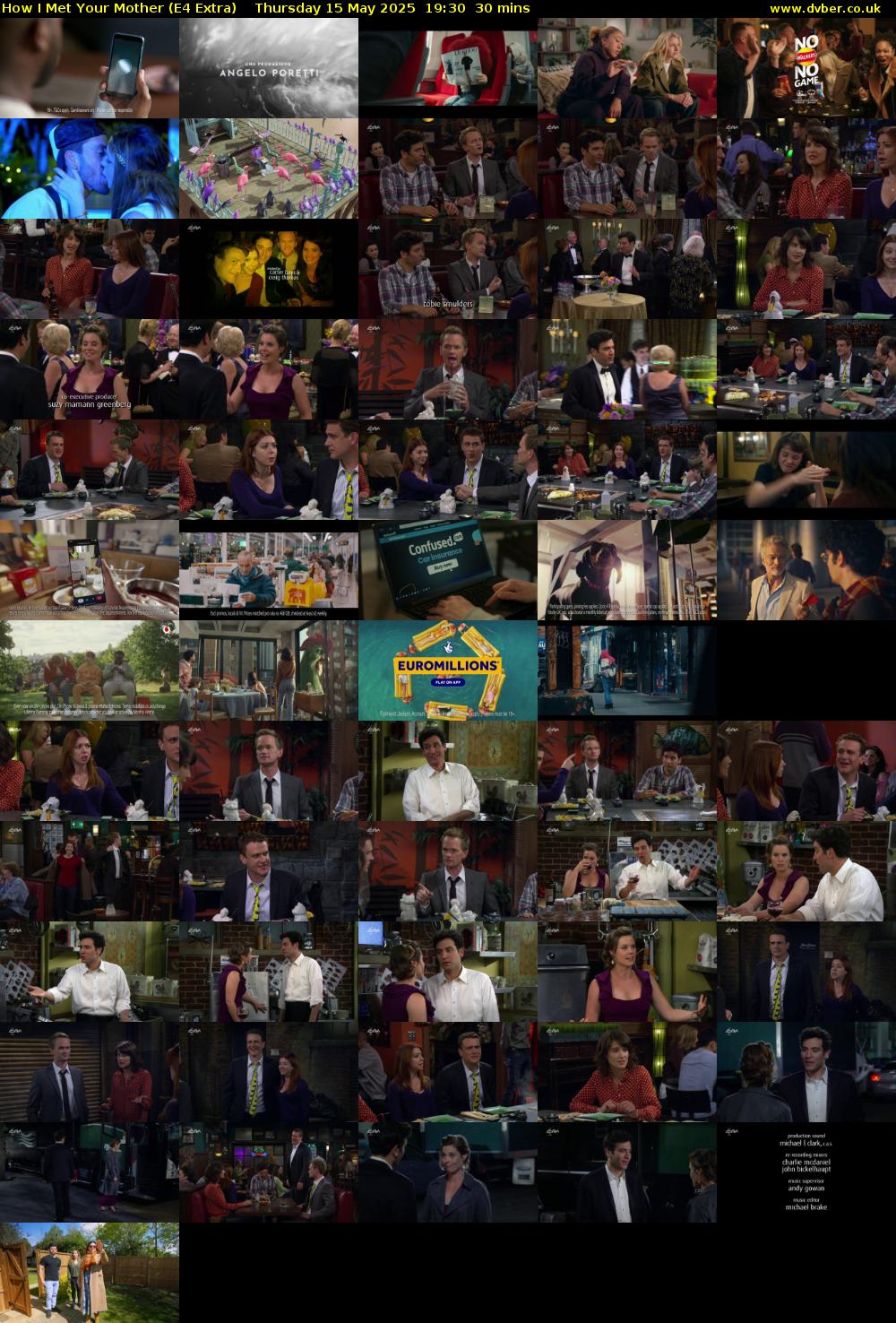 How I Met Your Mother (E4 Extra) Thursday 15 May 2025 19:30 - 20:00