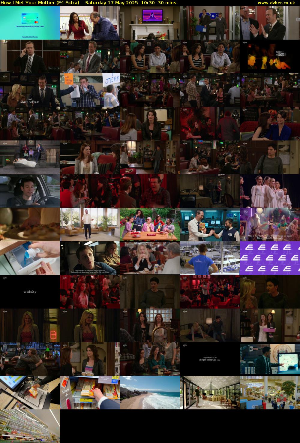 How I Met Your Mother (E4 Extra) Saturday 17 May 2025 10:30 - 11:00
