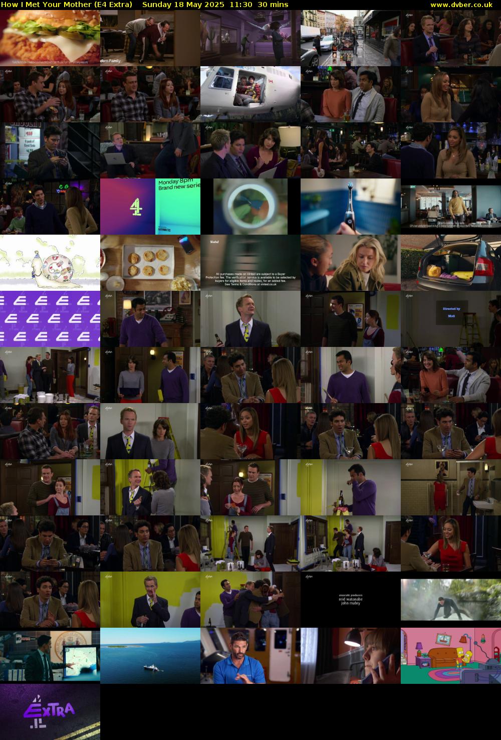 How I Met Your Mother (E4 Extra) Sunday 18 May 2025 11:30 - 12:00
