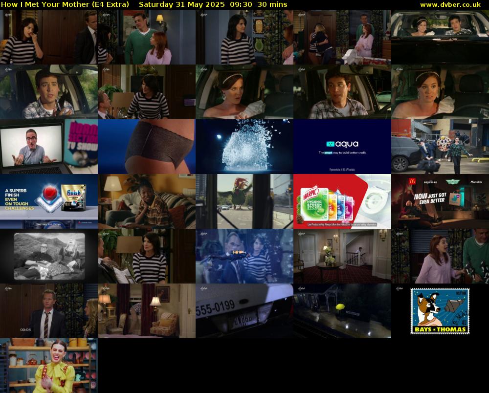 How I Met Your Mother (E4 Extra) Saturday 31 May 2025 09:30 - 10:00