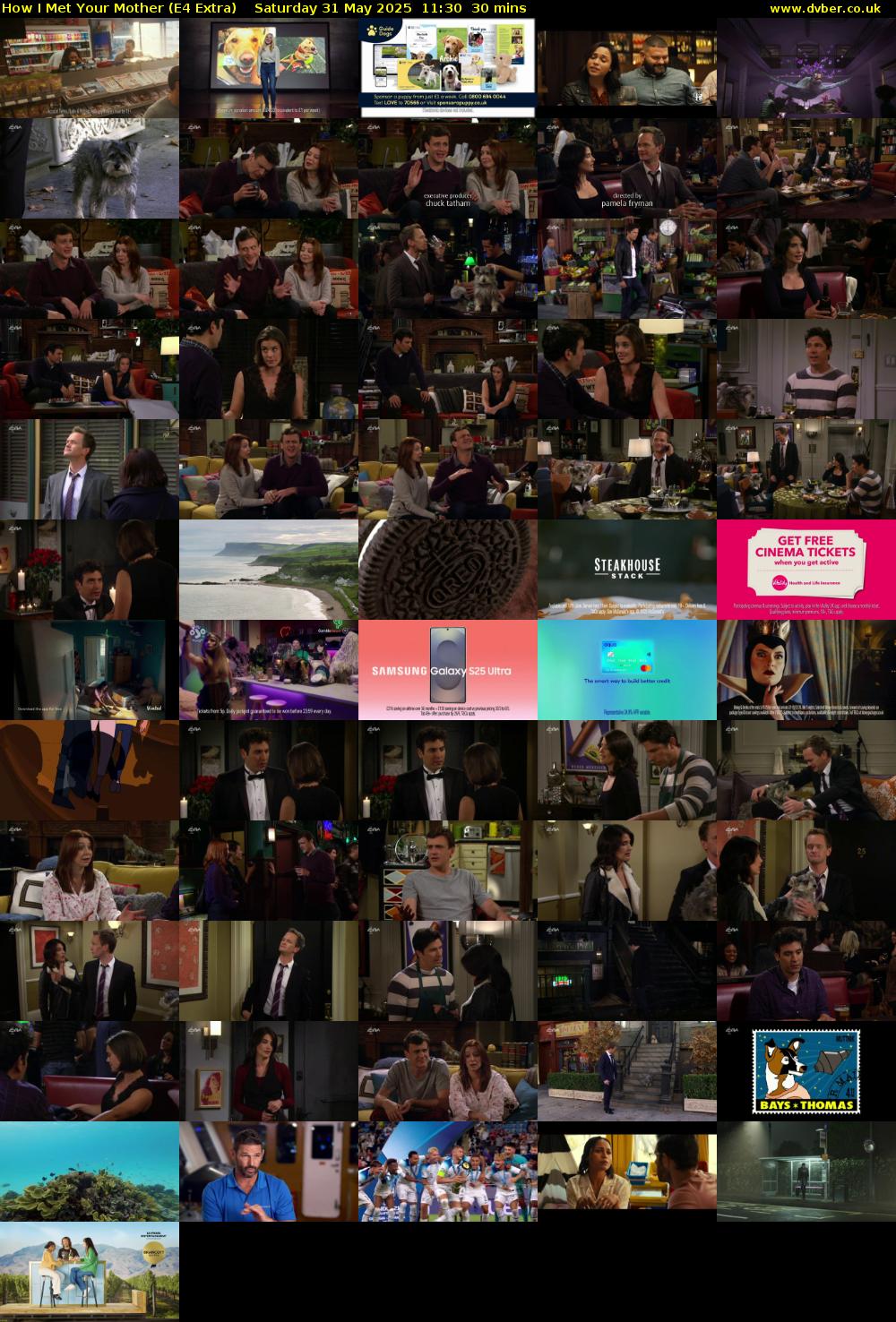 How I Met Your Mother (E4 Extra) Saturday 31 May 2025 11:30 - 12:00
