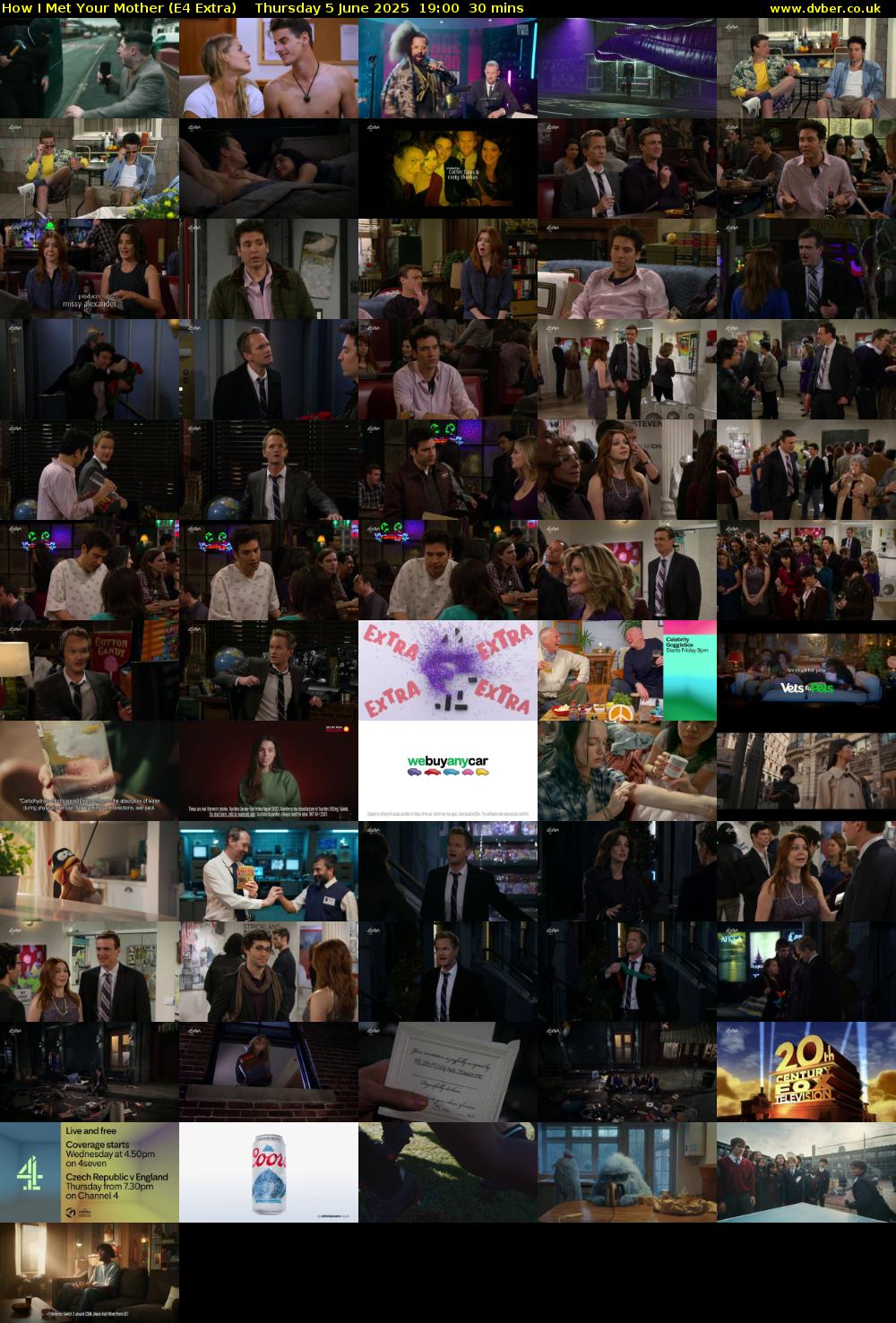 How I Met Your Mother (E4 Extra) Thursday 5 June 2025 19:00 - 19:30