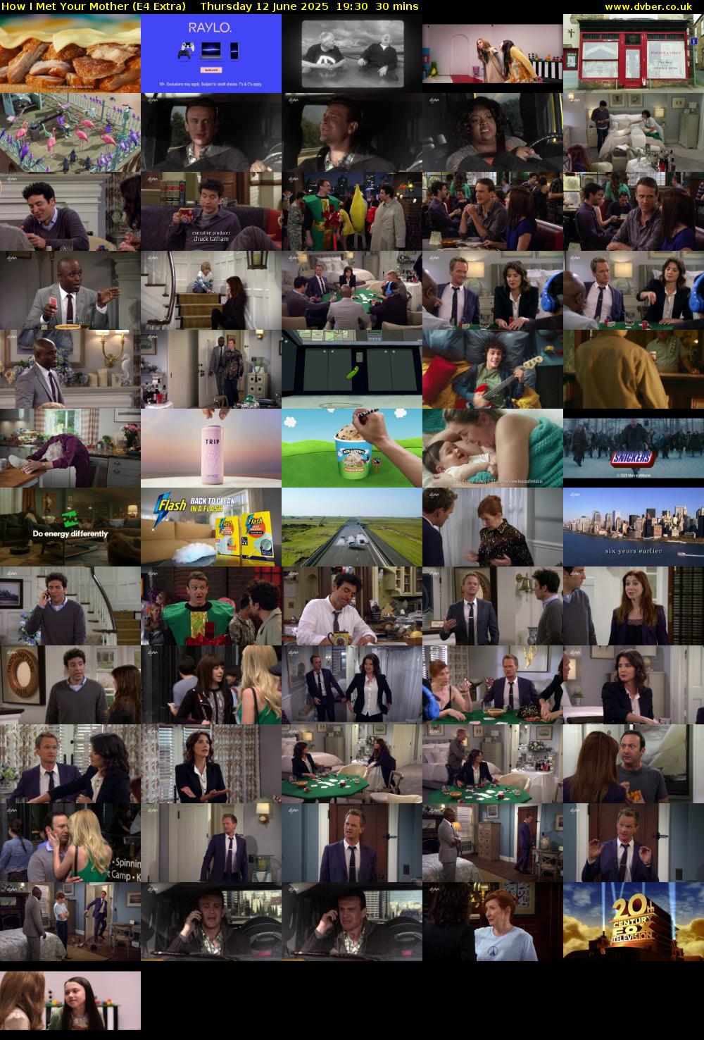 How I Met Your Mother (E4 Extra) Thursday 12 June 2025 19:30 - 20:00