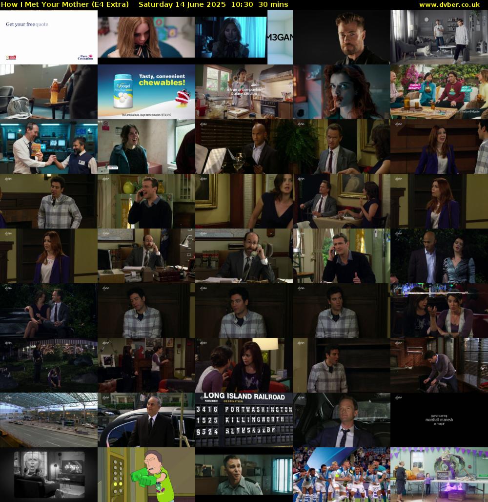 How I Met Your Mother (E4 Extra) Saturday 14 June 2025 10:30 - 11:00