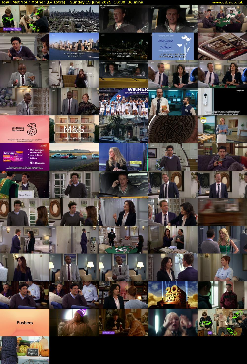 How I Met Your Mother (E4 Extra) Sunday 15 June 2025 10:30 - 11:00