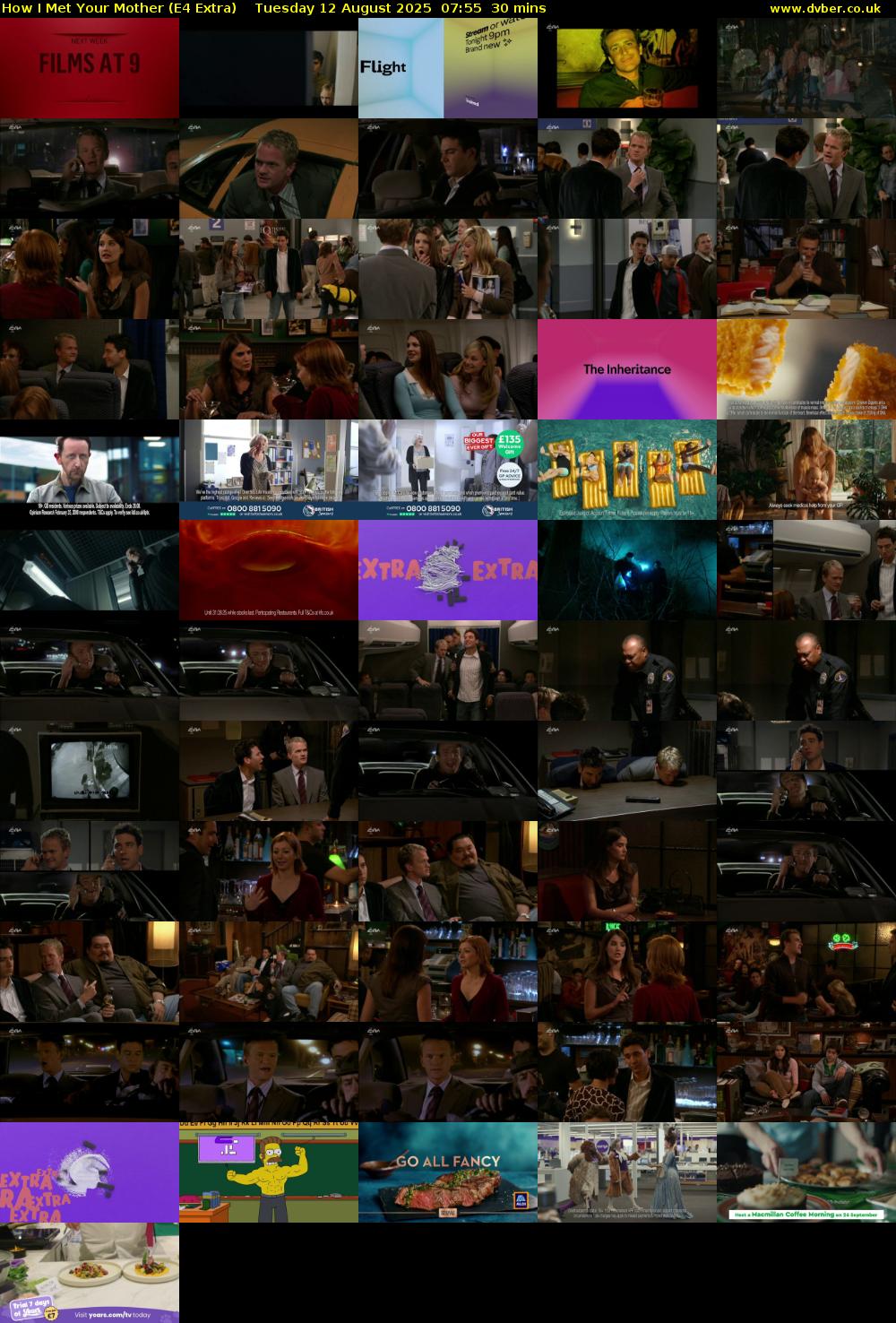 How I Met Your Mother (E4 Extra) Tuesday 12 August 2025 07:55 - 08:25