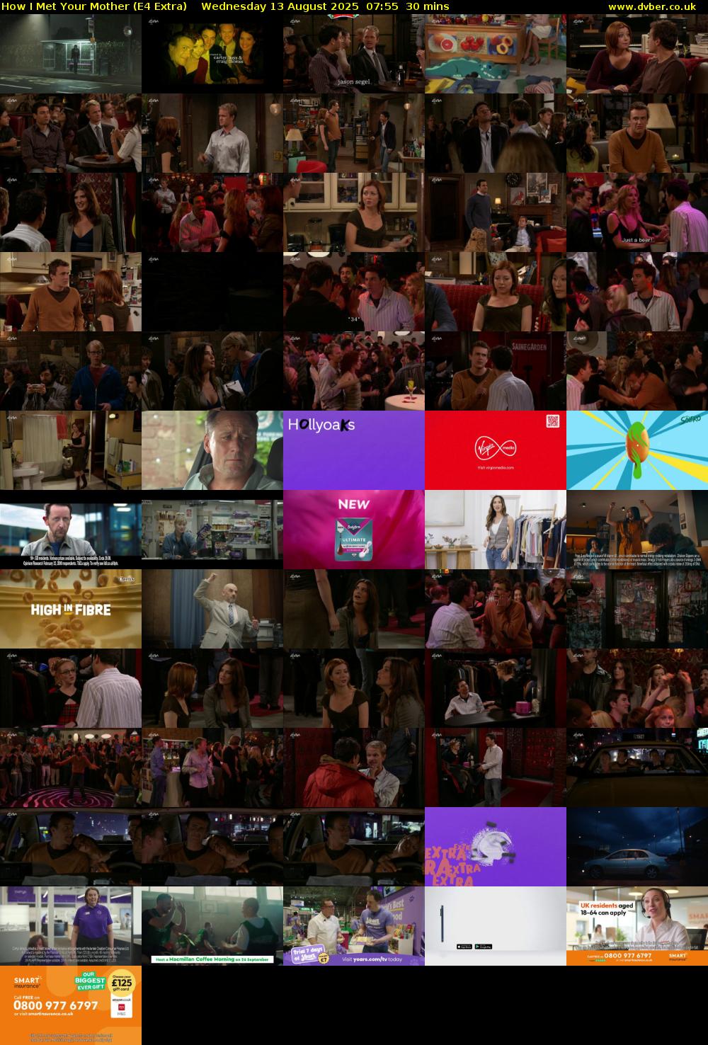 How I Met Your Mother (E4 Extra) Wednesday 13 August 2025 07:55 - 08:25
