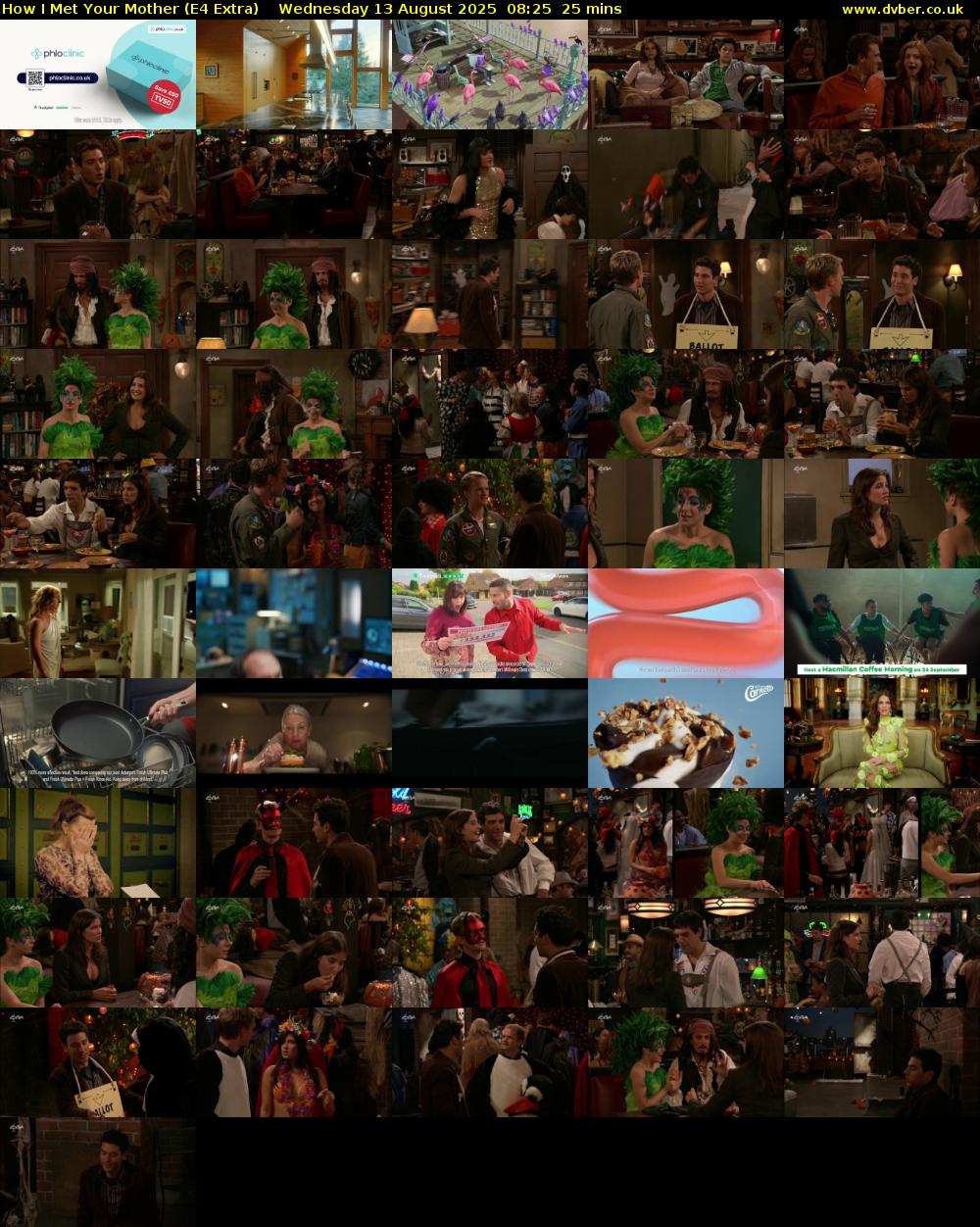 How I Met Your Mother (E4 Extra) Wednesday 13 August 2025 08:25 - 08:50