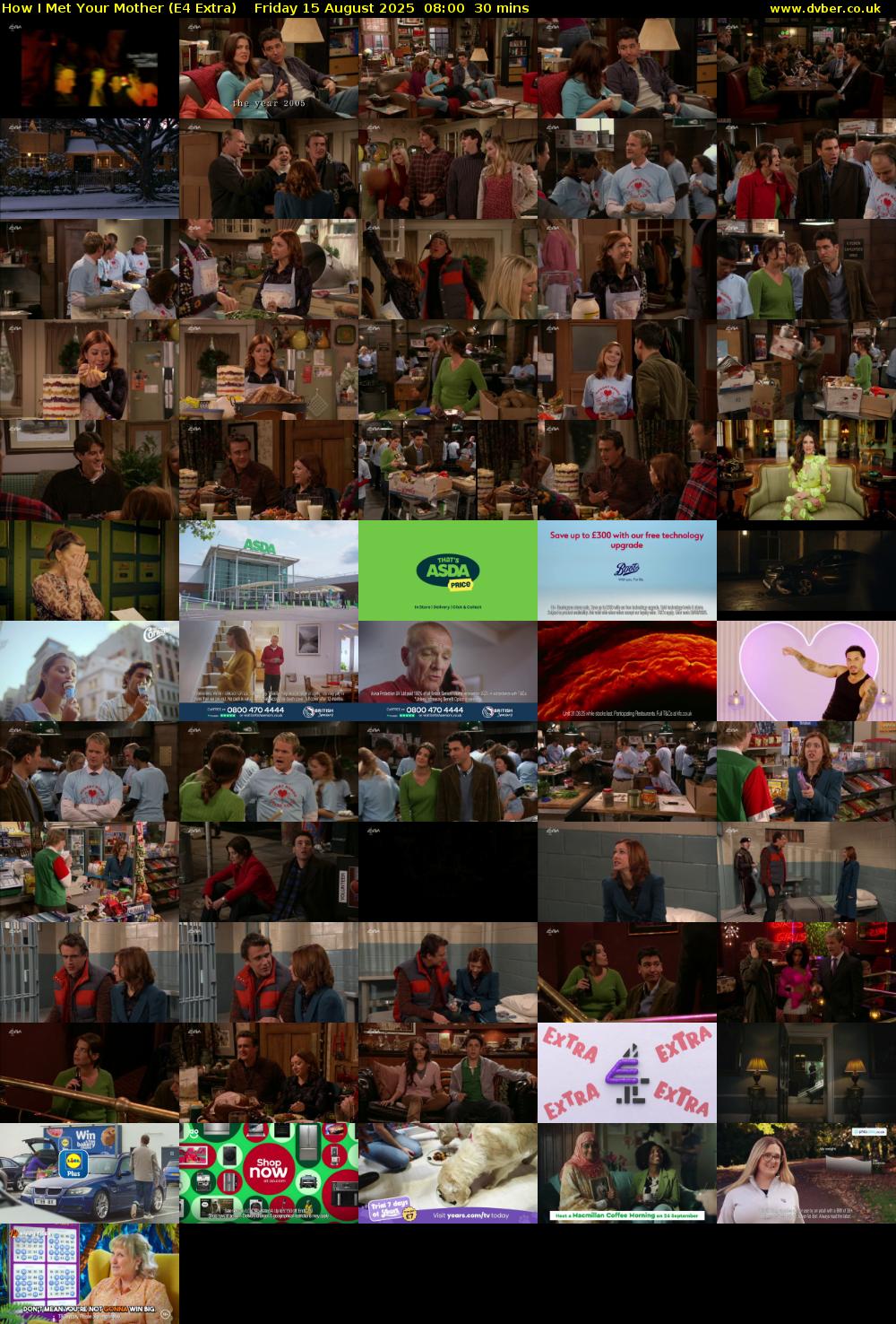 How I Met Your Mother (E4 Extra) Friday 15 August 2025 08:00 - 08:30