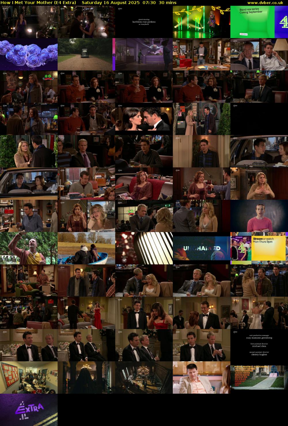 How I Met Your Mother (E4 Extra) Saturday 16 August 2025 07:30 - 08:00