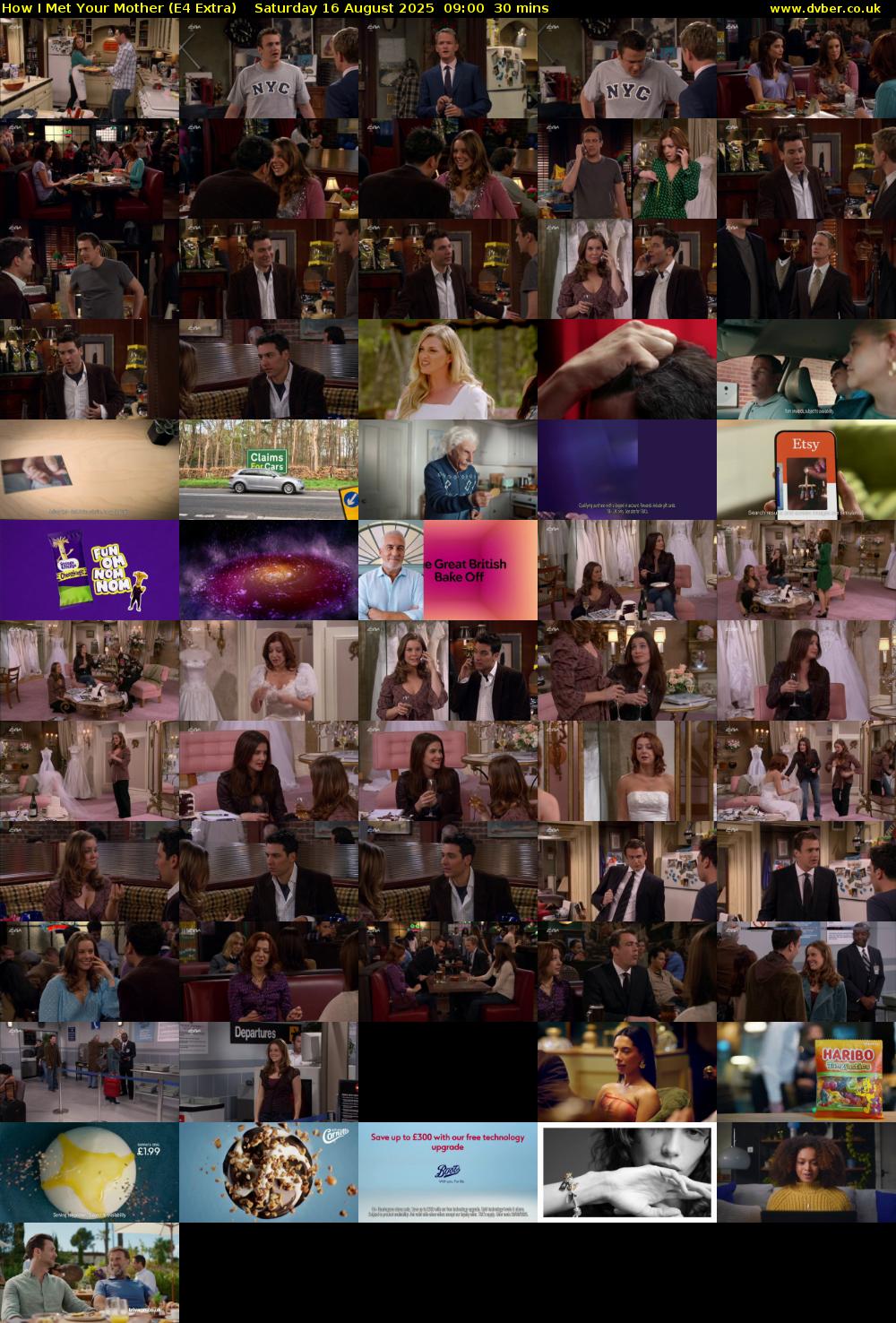 How I Met Your Mother (E4 Extra) Saturday 16 August 2025 09:00 - 09:30