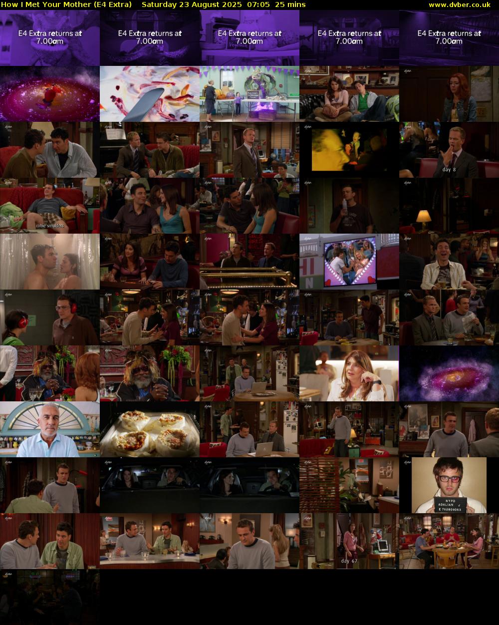 How I Met Your Mother (E4 Extra) Saturday 23 August 2025 07:05 - 07:30