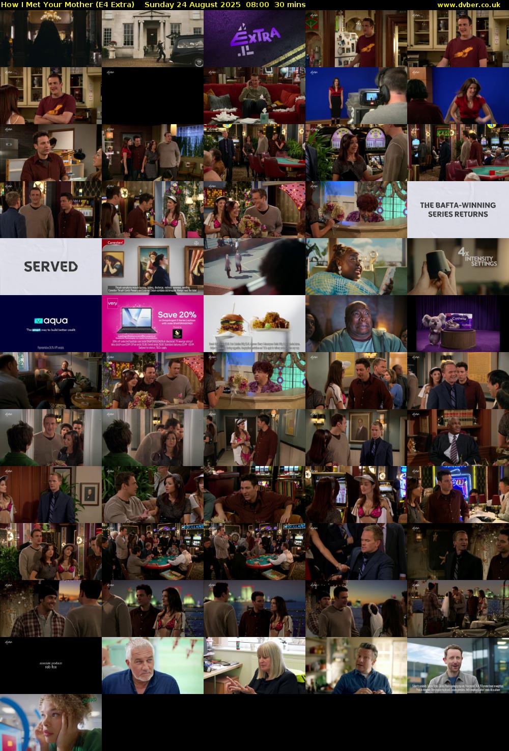How I Met Your Mother (E4 Extra) Sunday 24 August 2025 08:00 - 08:30