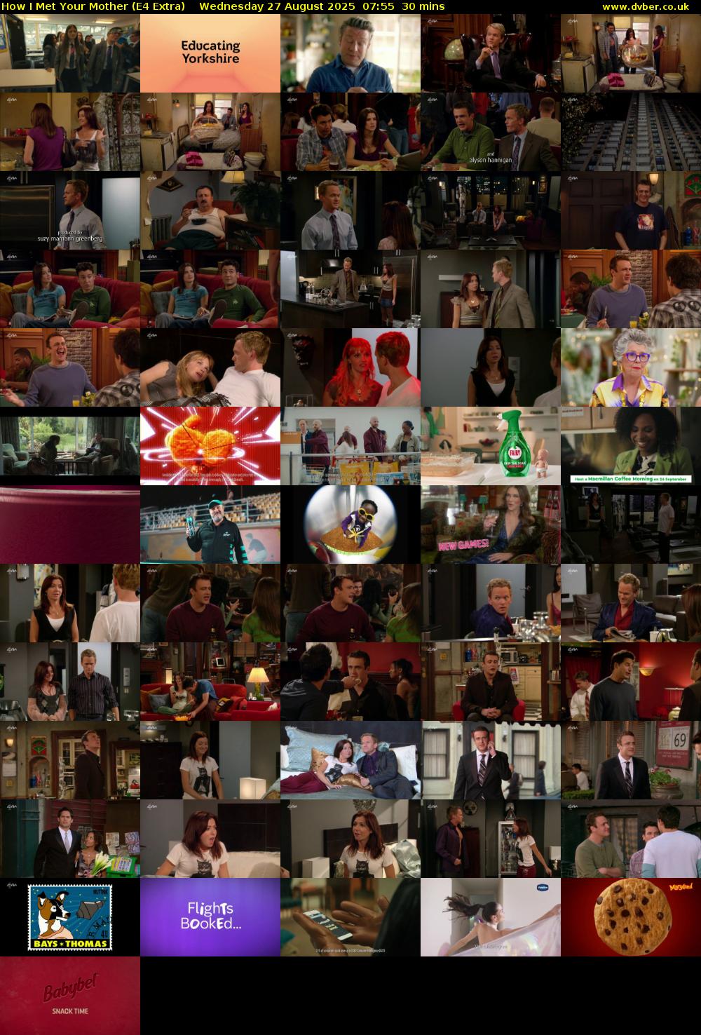 How I Met Your Mother (E4 Extra) Wednesday 27 August 2025 07:55 - 08:25