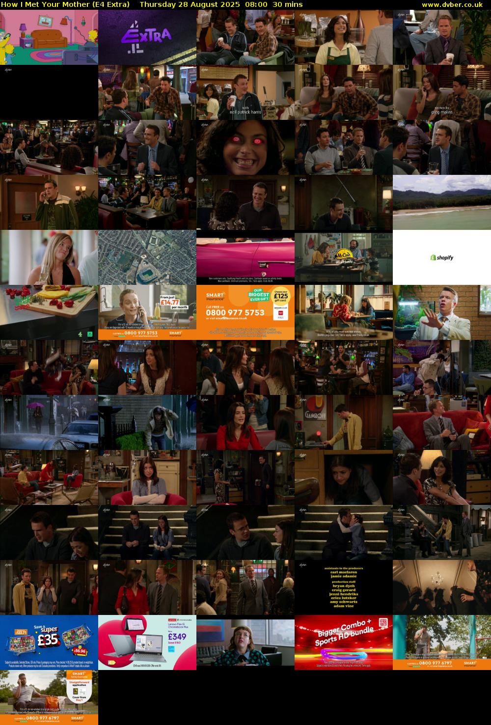 How I Met Your Mother (E4 Extra) Thursday 28 August 2025 08:00 - 08:30