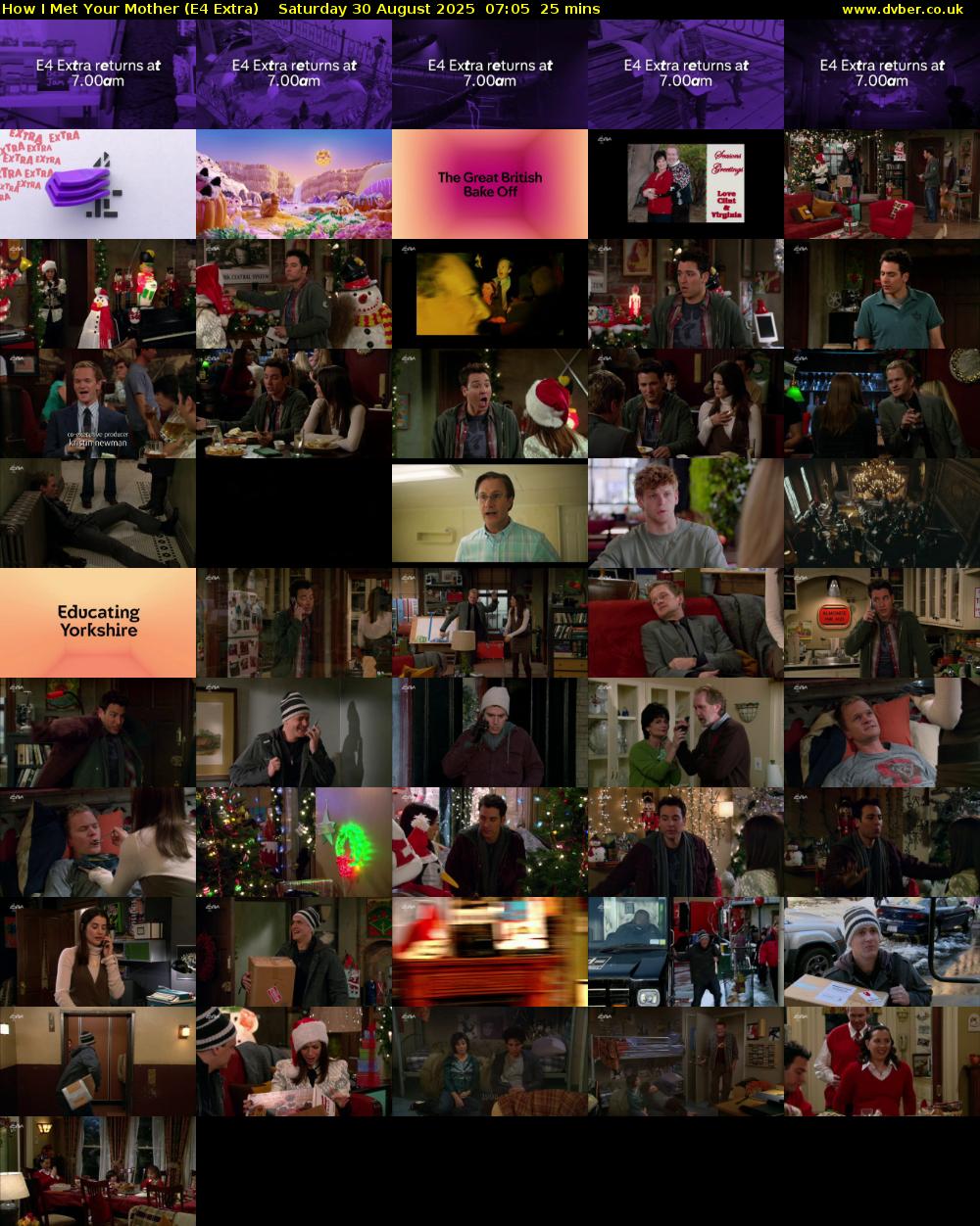 How I Met Your Mother (E4 Extra) Saturday 30 August 2025 07:05 - 07:30