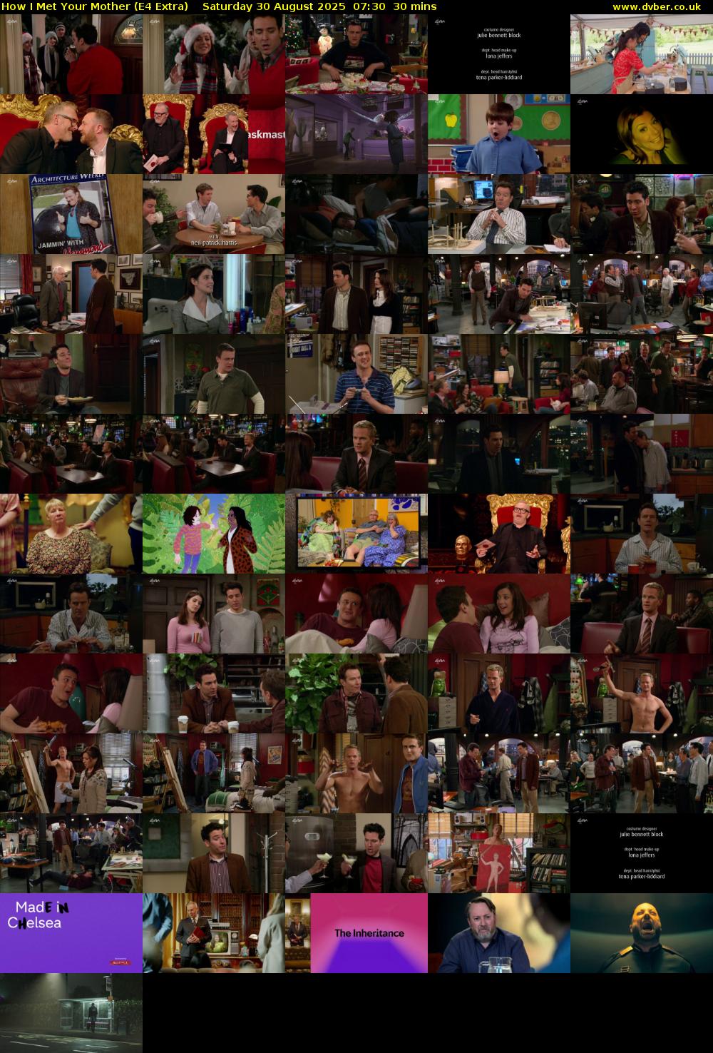 How I Met Your Mother (E4 Extra) Saturday 30 August 2025 07:30 - 08:00