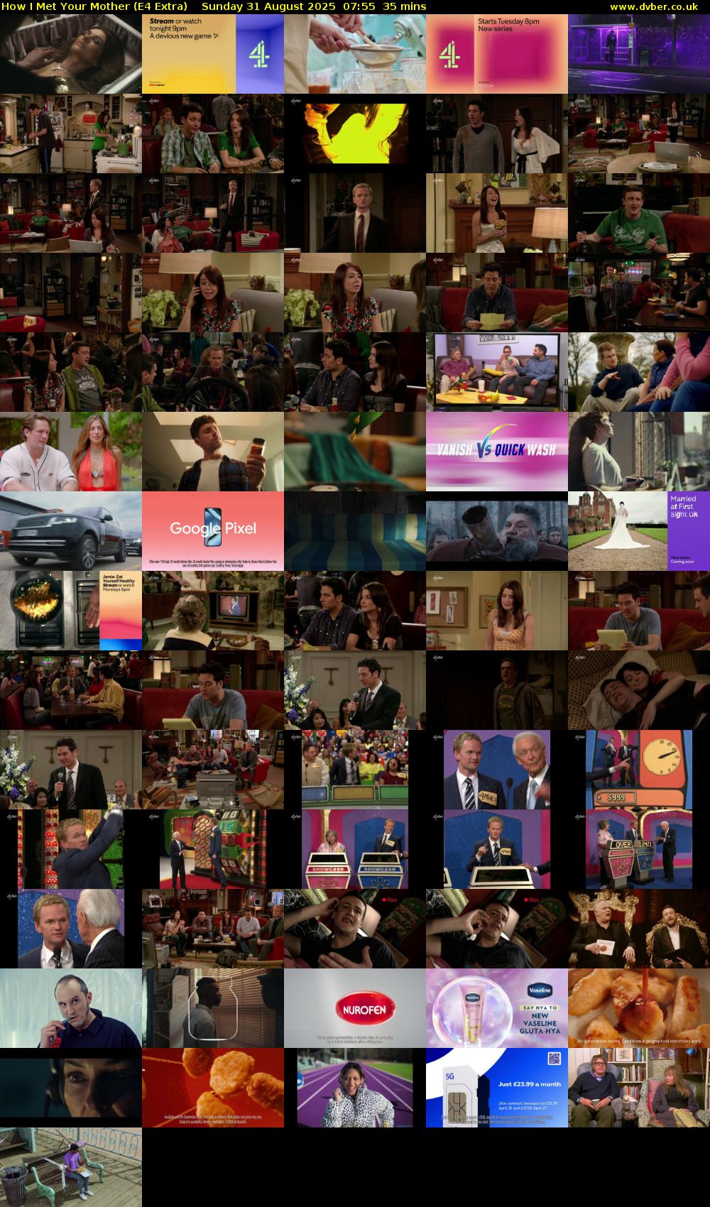 How I Met Your Mother (E4 Extra) Sunday 31 August 2025 07:55 - 08:30