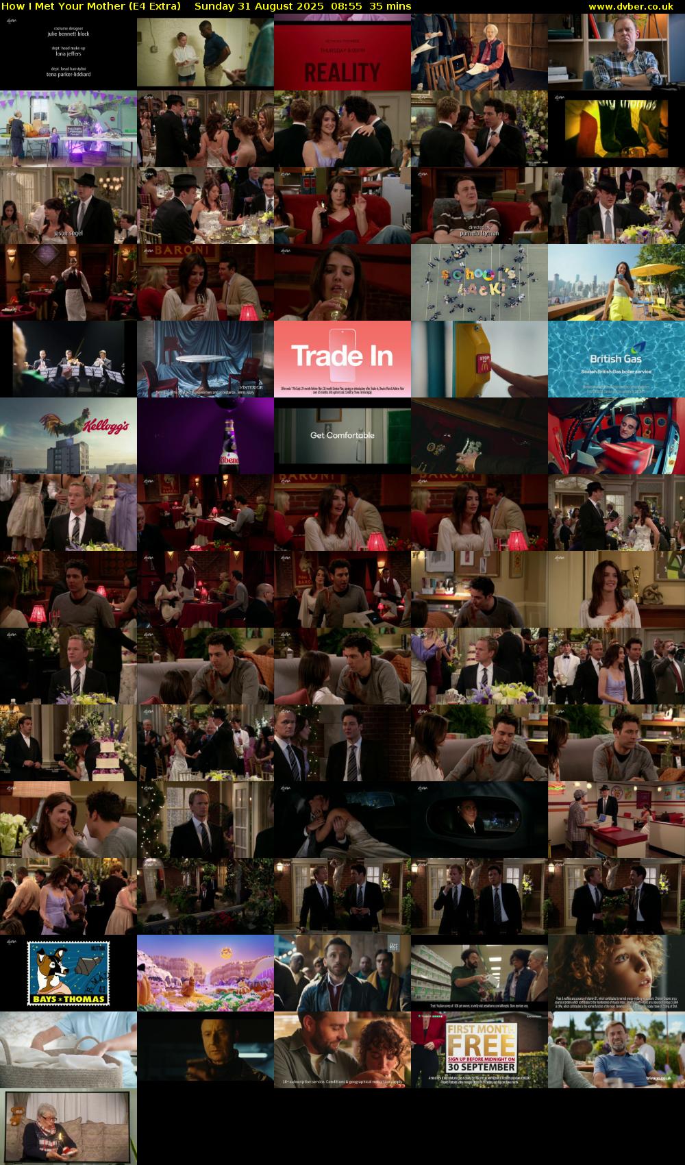How I Met Your Mother (E4 Extra) Sunday 31 August 2025 08:55 - 09:30