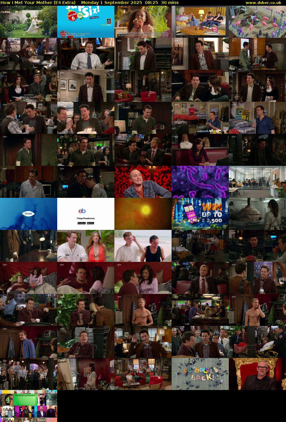 How I Met Your Mother (E4 Extra) Monday 1 September 2025 08:25 - 08:55