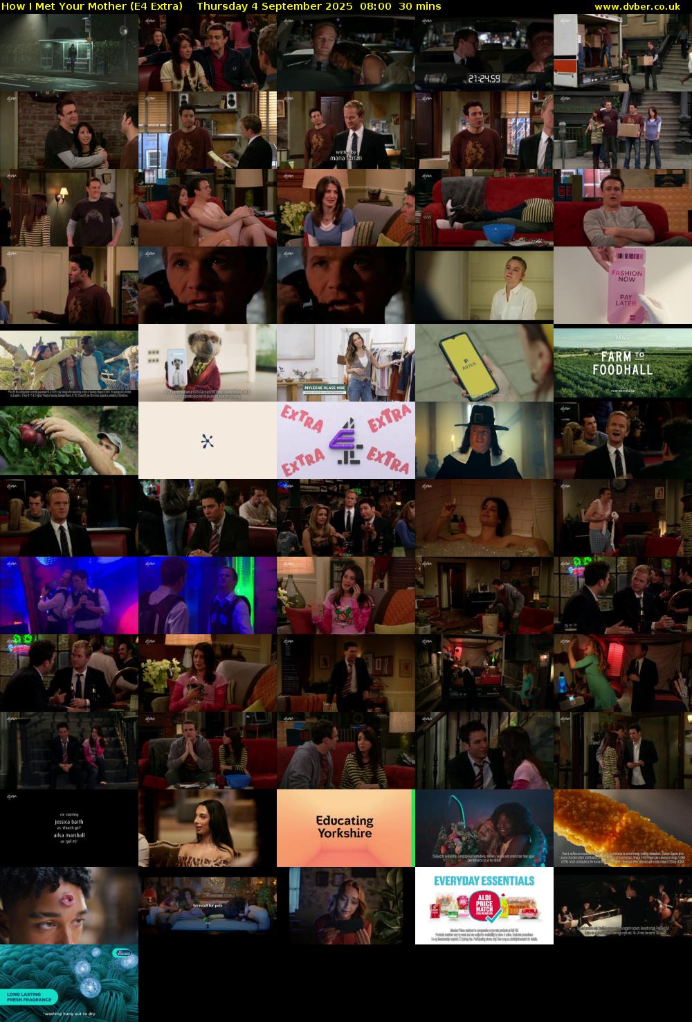 How I Met Your Mother (E4 Extra) Thursday 4 September 2025 08:00 - 08:30