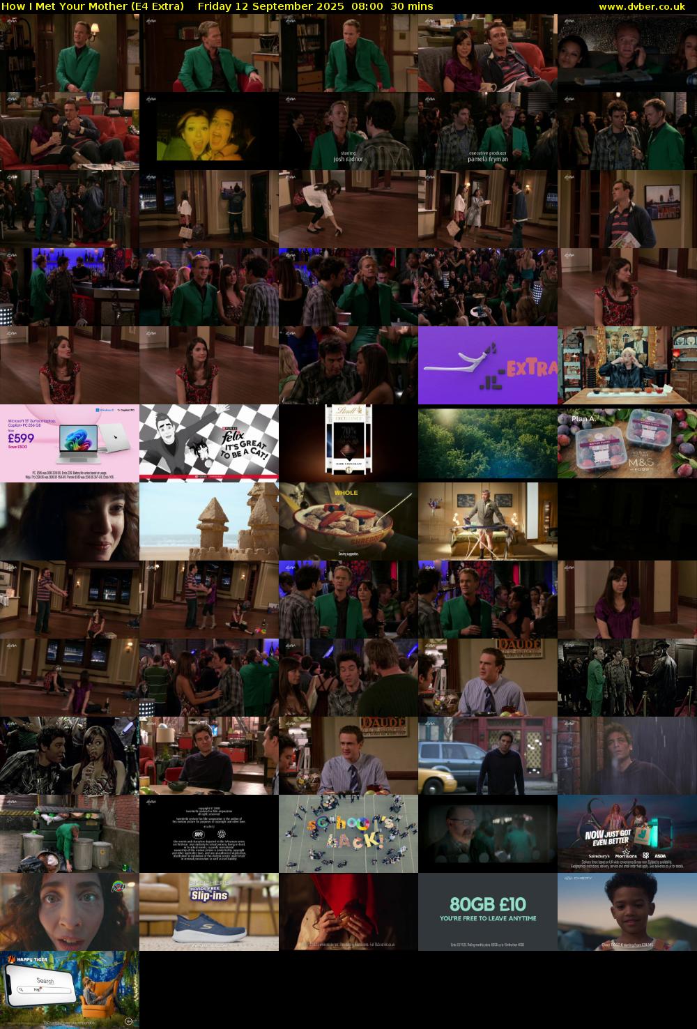 How I Met Your Mother (E4 Extra) Friday 12 September 2025 08:00 - 08:30