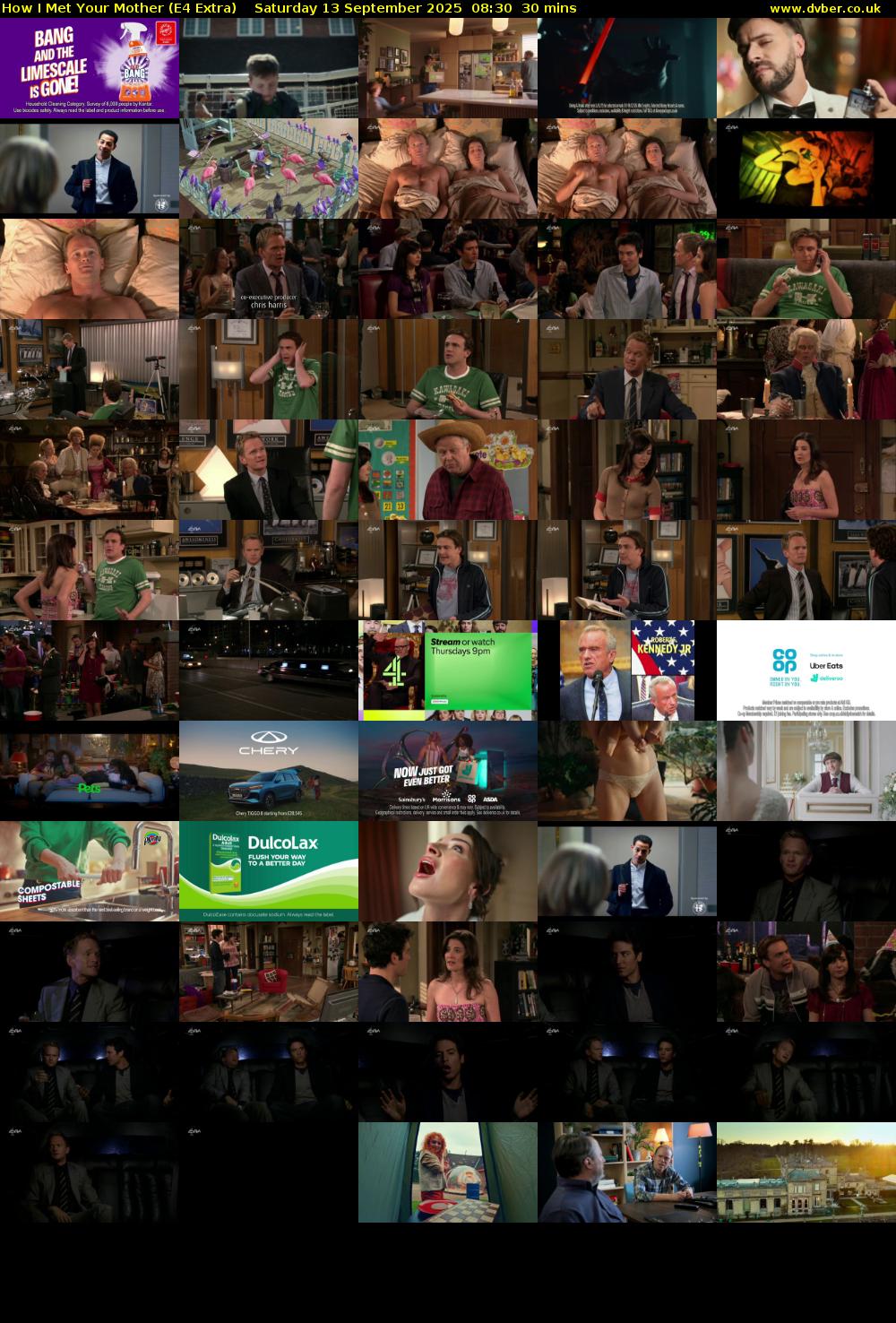 How I Met Your Mother (E4 Extra) Saturday 13 September 2025 08:30 - 09:00