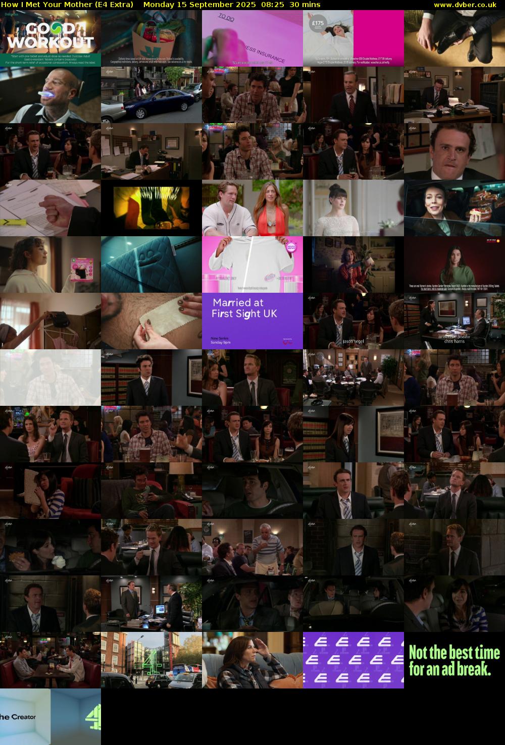 How I Met Your Mother (E4 Extra) Monday 15 September 2025 08:25 - 08:55