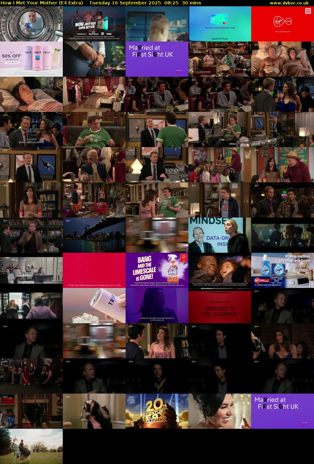 How I Met Your Mother (E4 Extra) Tuesday 16 September 2025 08:25 - 08:55