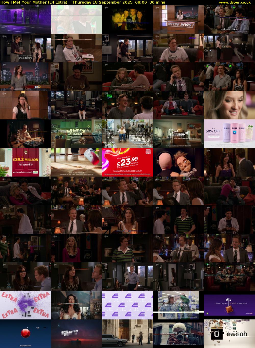 How I Met Your Mother (E4 Extra) Thursday 18 September 2025 08:00 - 08:30