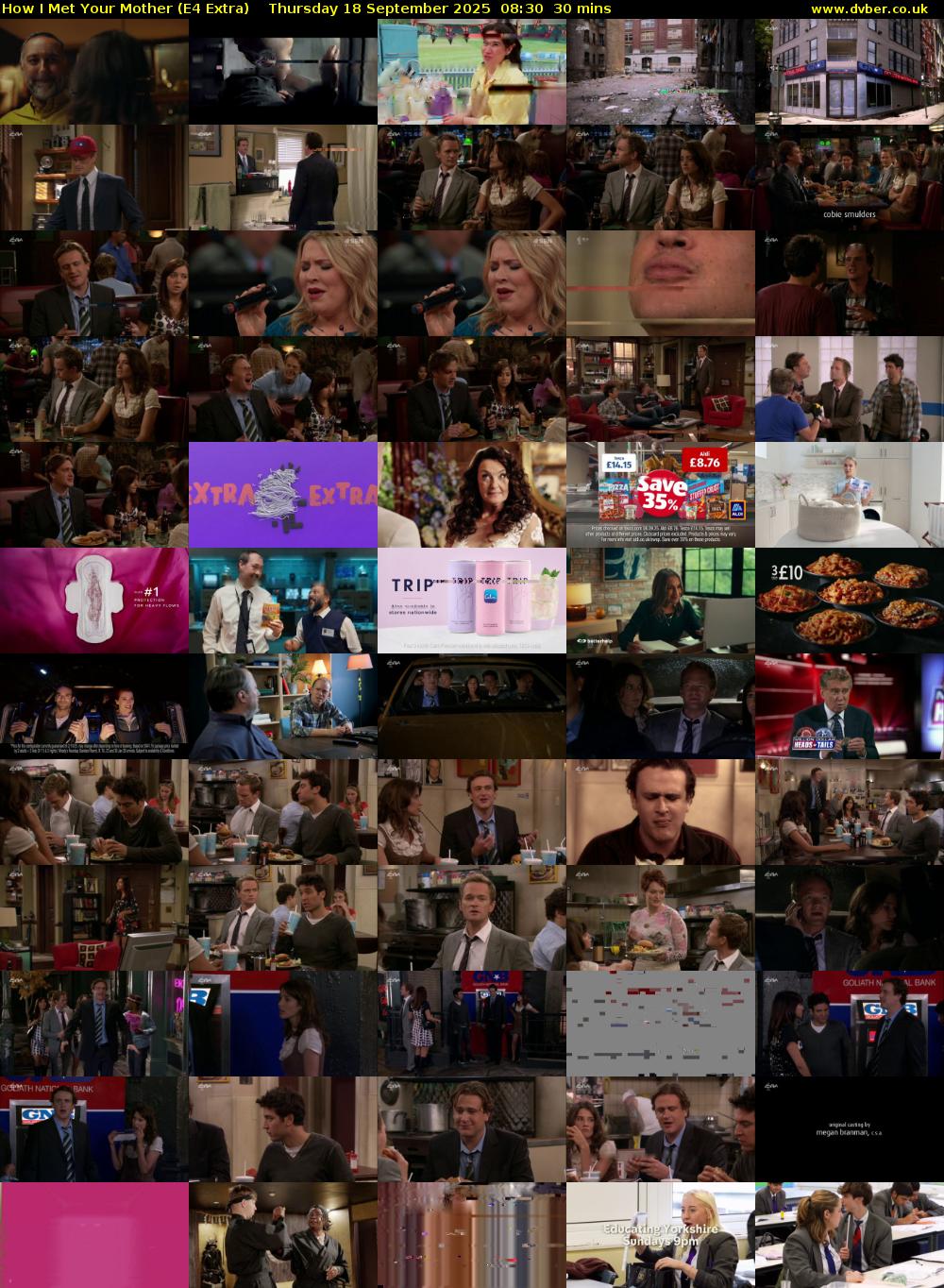 How I Met Your Mother (E4 Extra) Thursday 18 September 2025 08:30 - 09:00