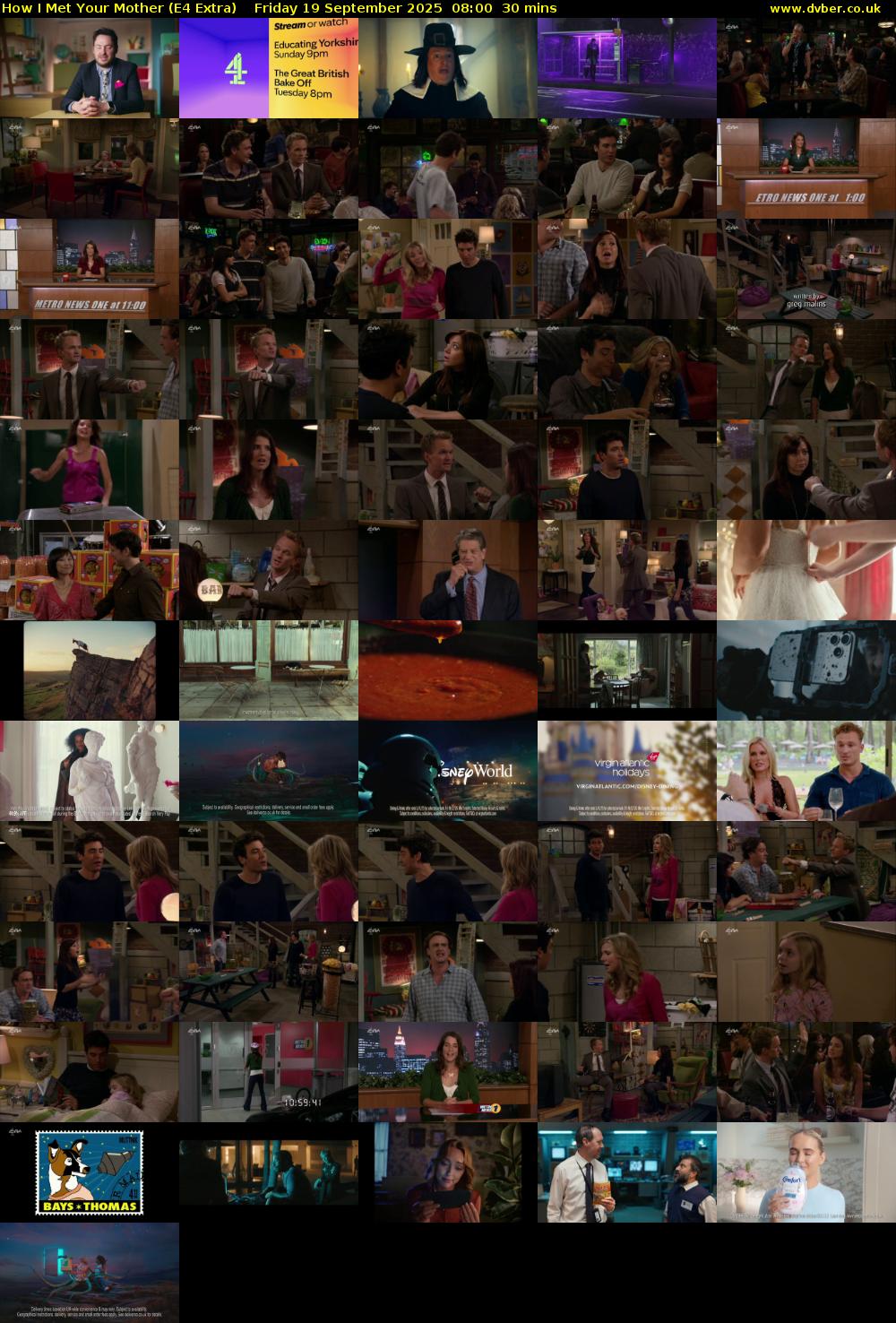 How I Met Your Mother (E4 Extra) Friday 19 September 2025 08:00 - 08:30