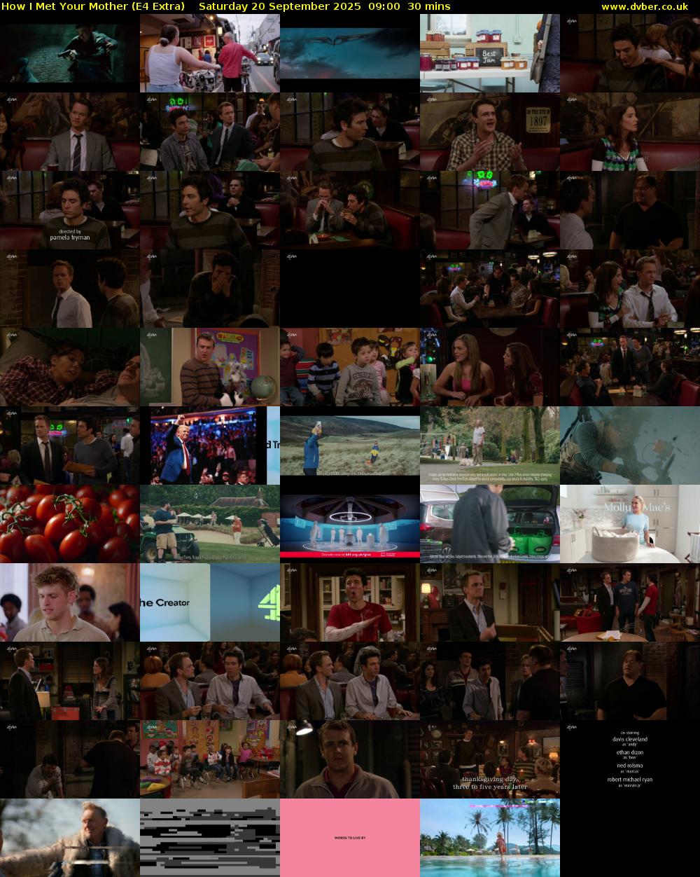 How I Met Your Mother (E4 Extra) Saturday 20 September 2025 09:00 - 09:30
